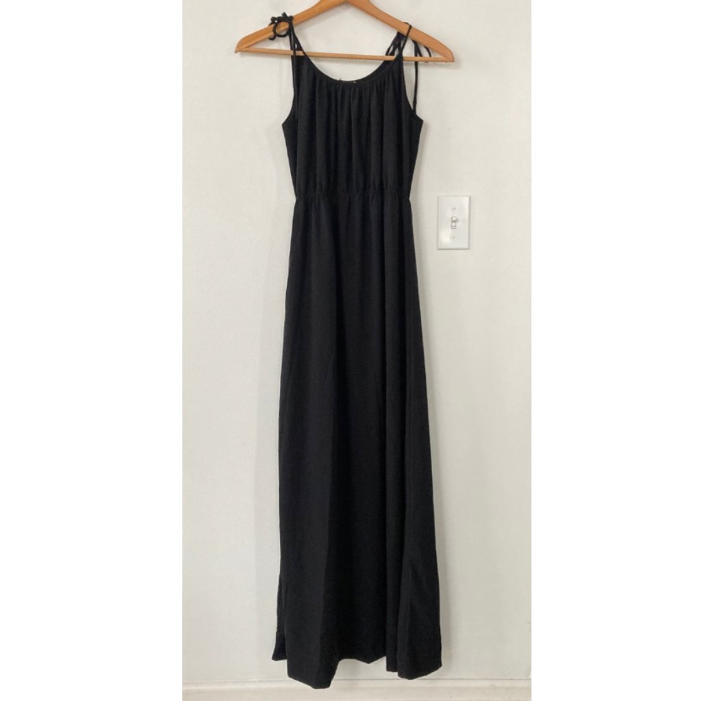 Theory Tylie Maxi Tie Shoulder Dress